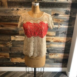 Anthropologie Lace Top, Size Small